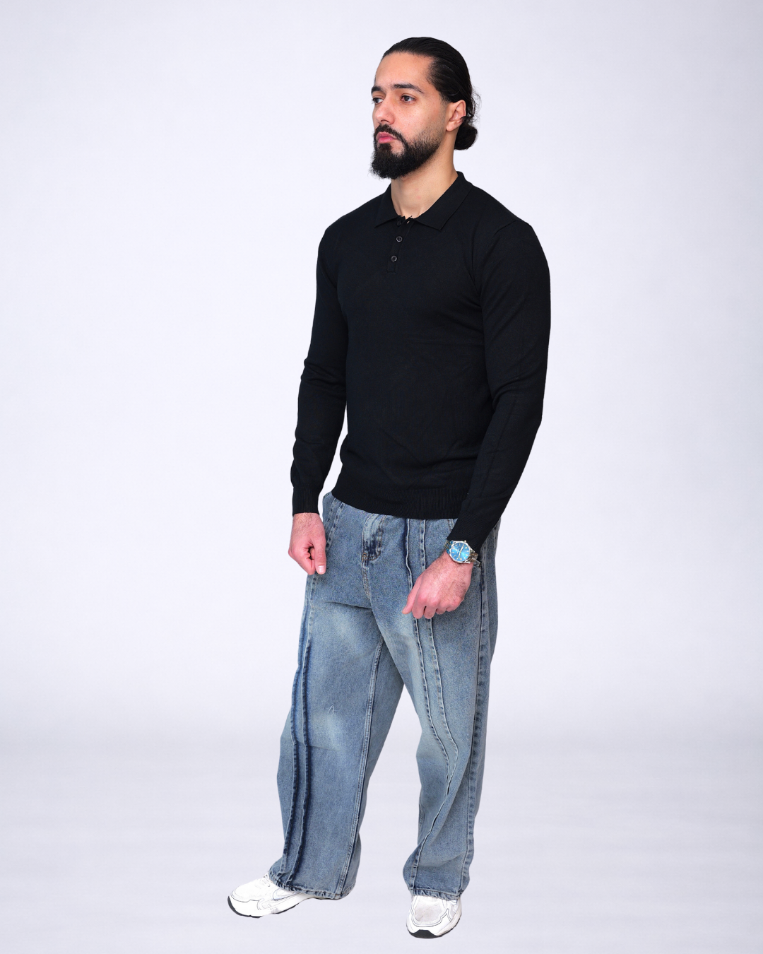 T shirt manche longue col