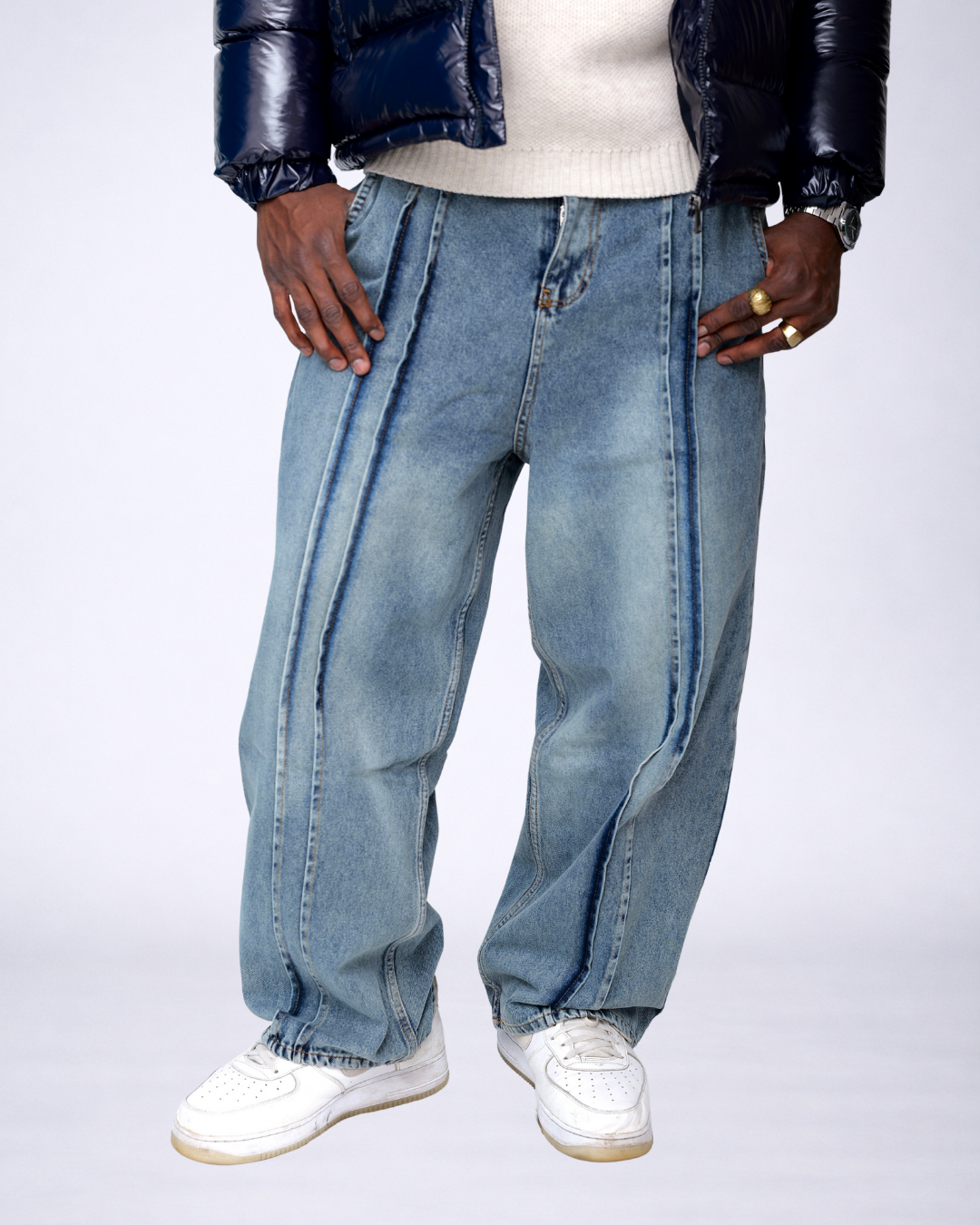 Jean bleu oversize