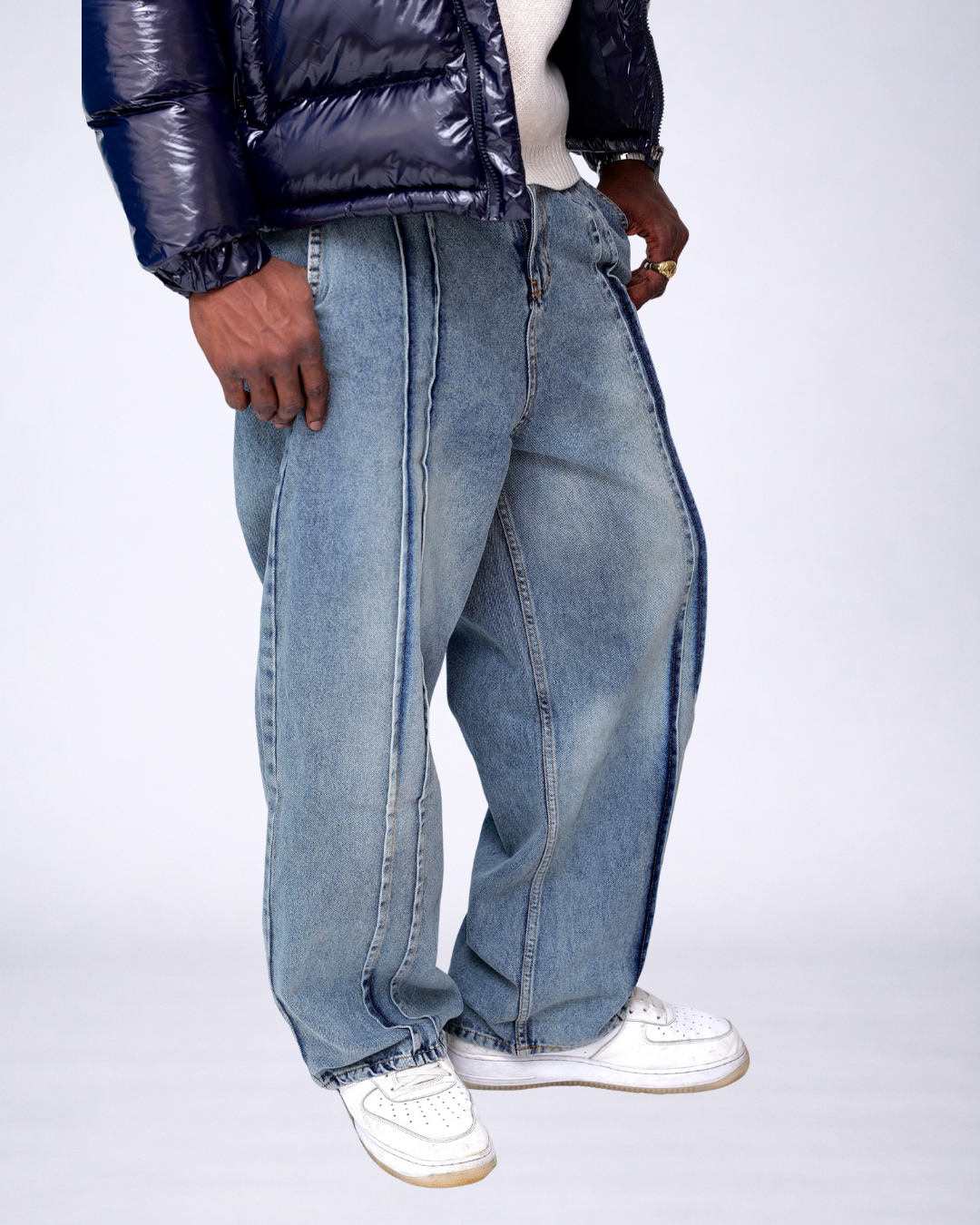 Jean bleu oversize