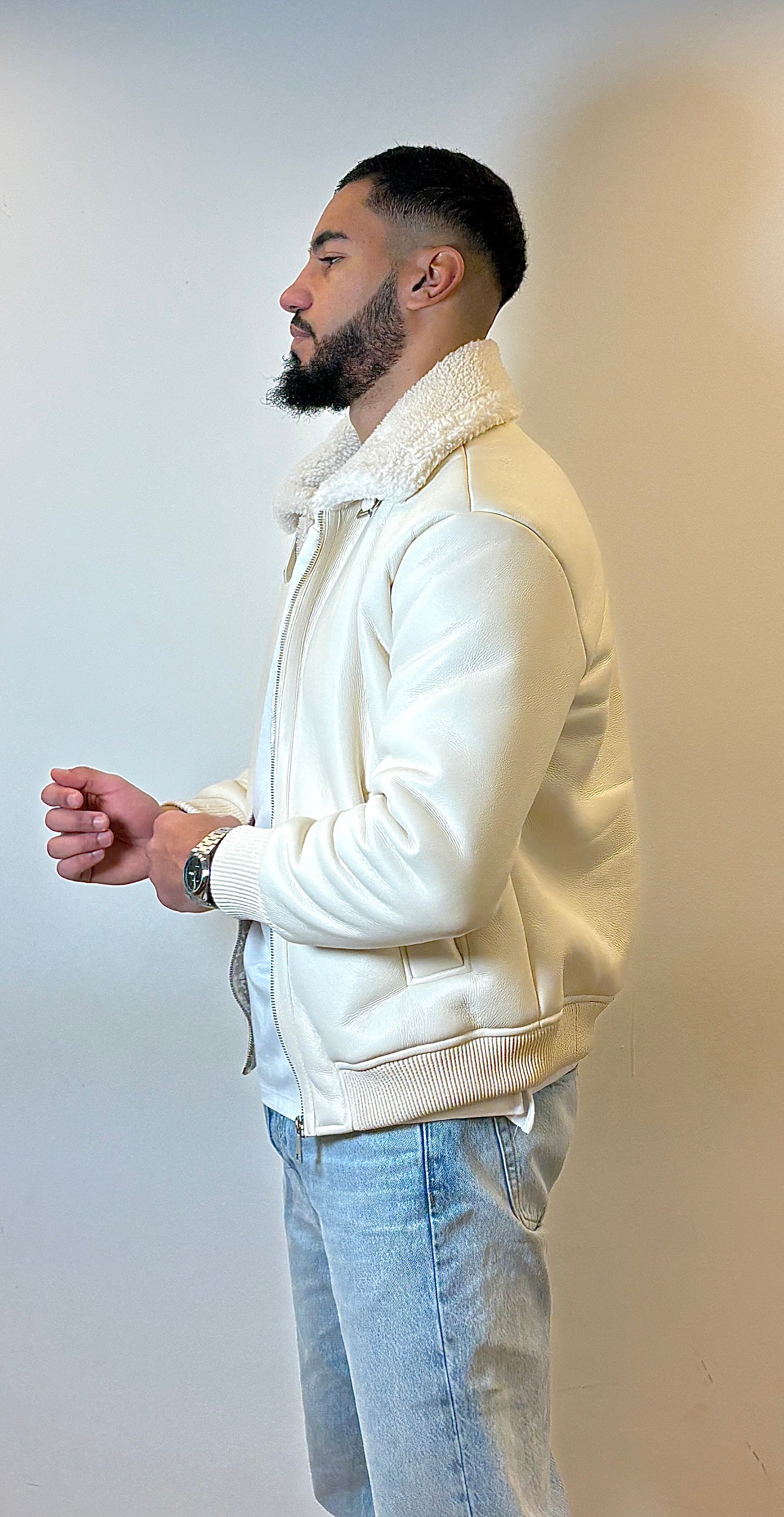 VESTE EN SIMILI CUIR